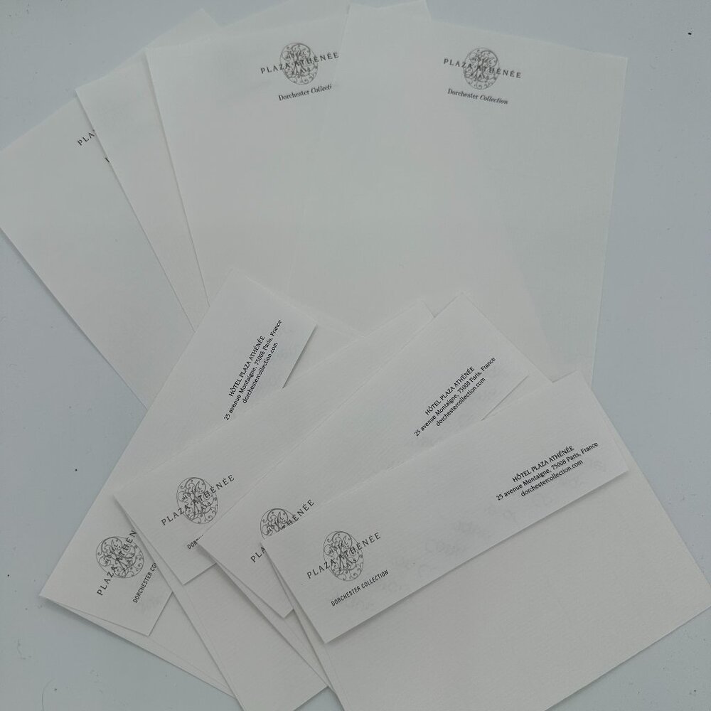 Hotel Plaza Athenee Paris Dorchester Collection Stationery Set - 4 Pieces - Picture 1 of 3